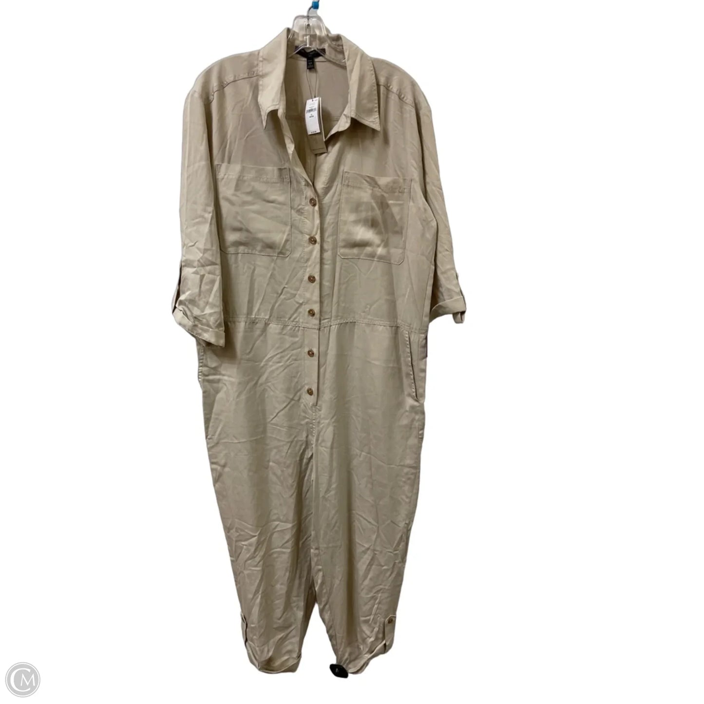 Jumpsuit By Banana Republic In Cream, Size: Lp