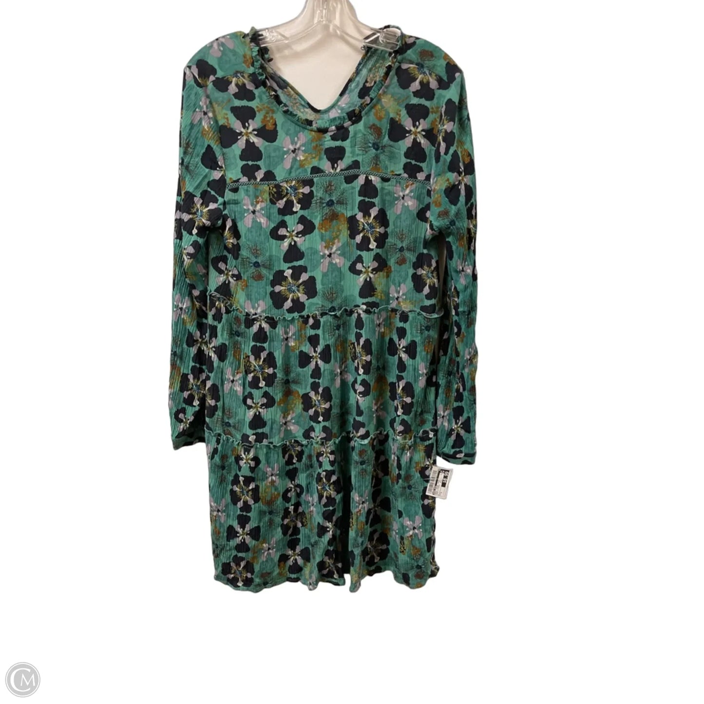 Dress Casual Short By Knox Rose In Green & Purple, Size: S