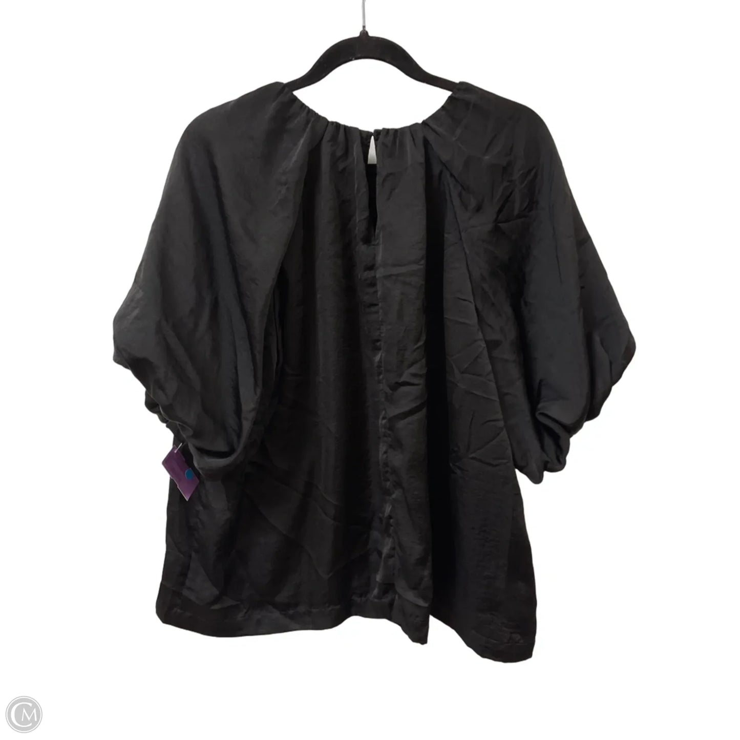 Top Short Sleeve By Ann Taylor In Black, Size: Xl