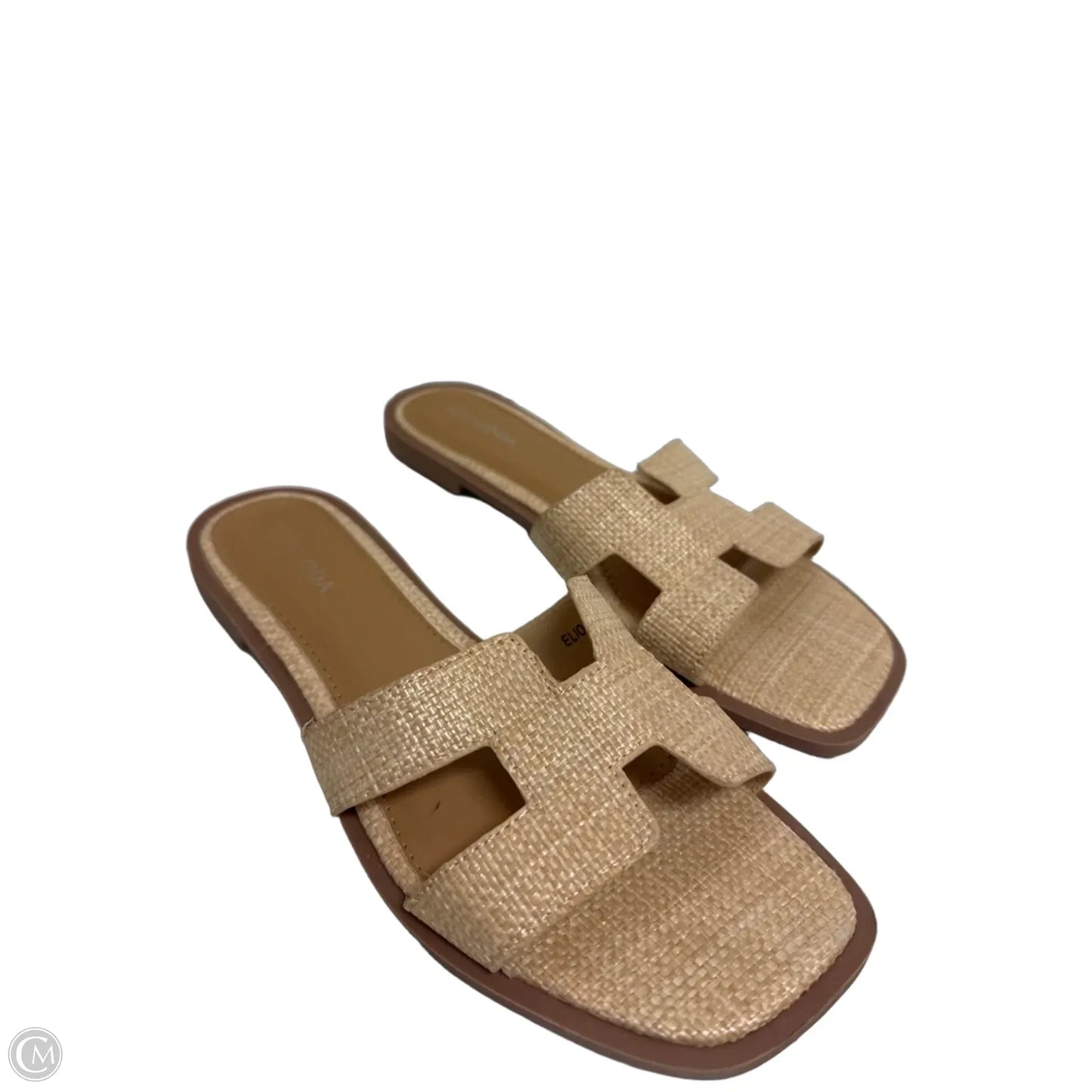 Sandals Flats By Top Moda In Cream, Size: 9