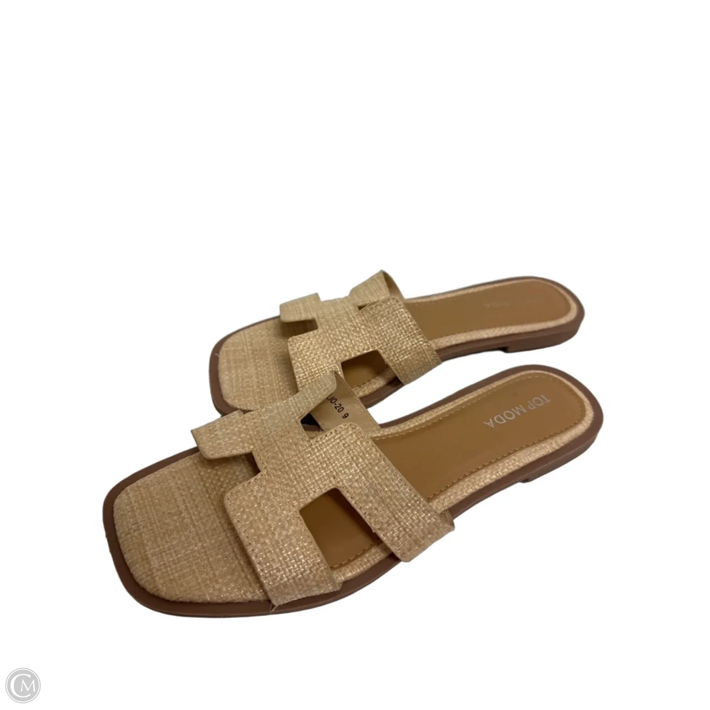 Sandals Flats By Top Moda In Cream, Size: 9