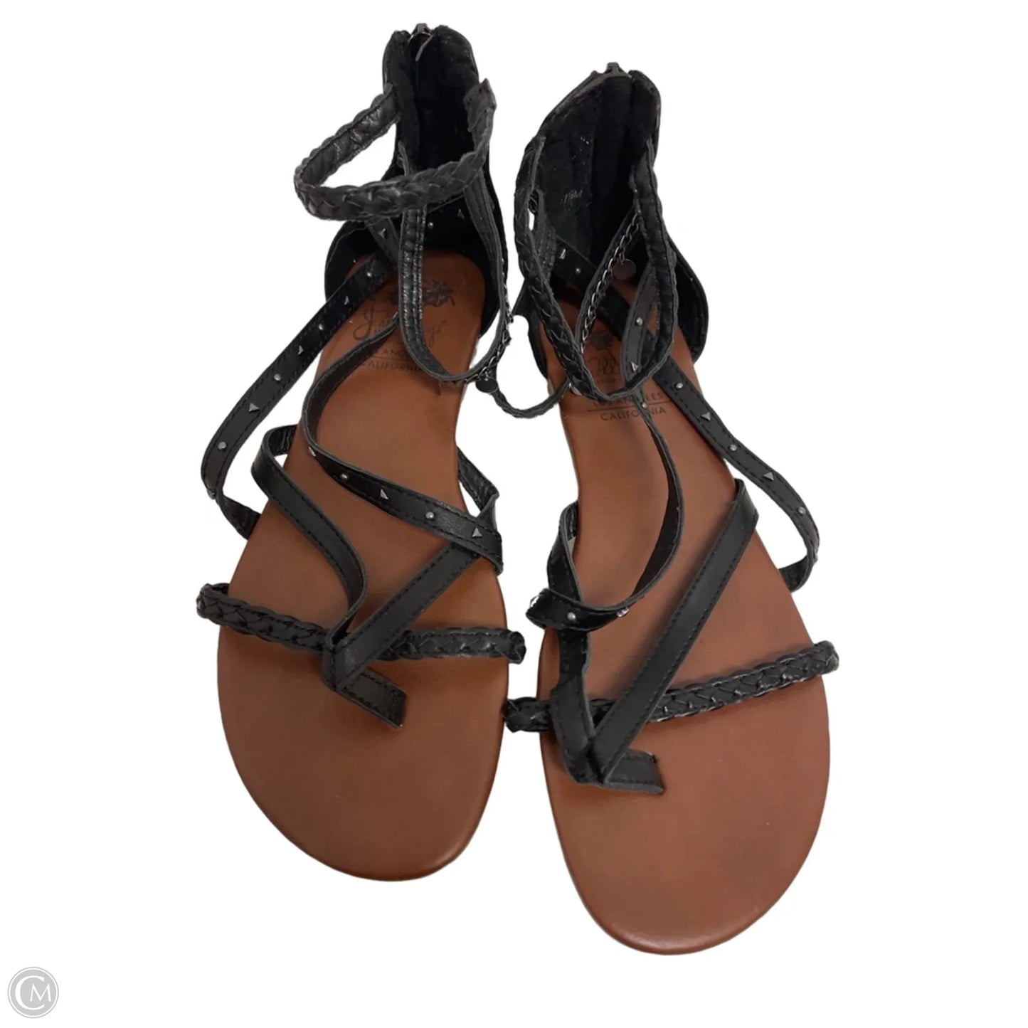 Sandals Flats By Jelly Pop In Black, Size: 7.5