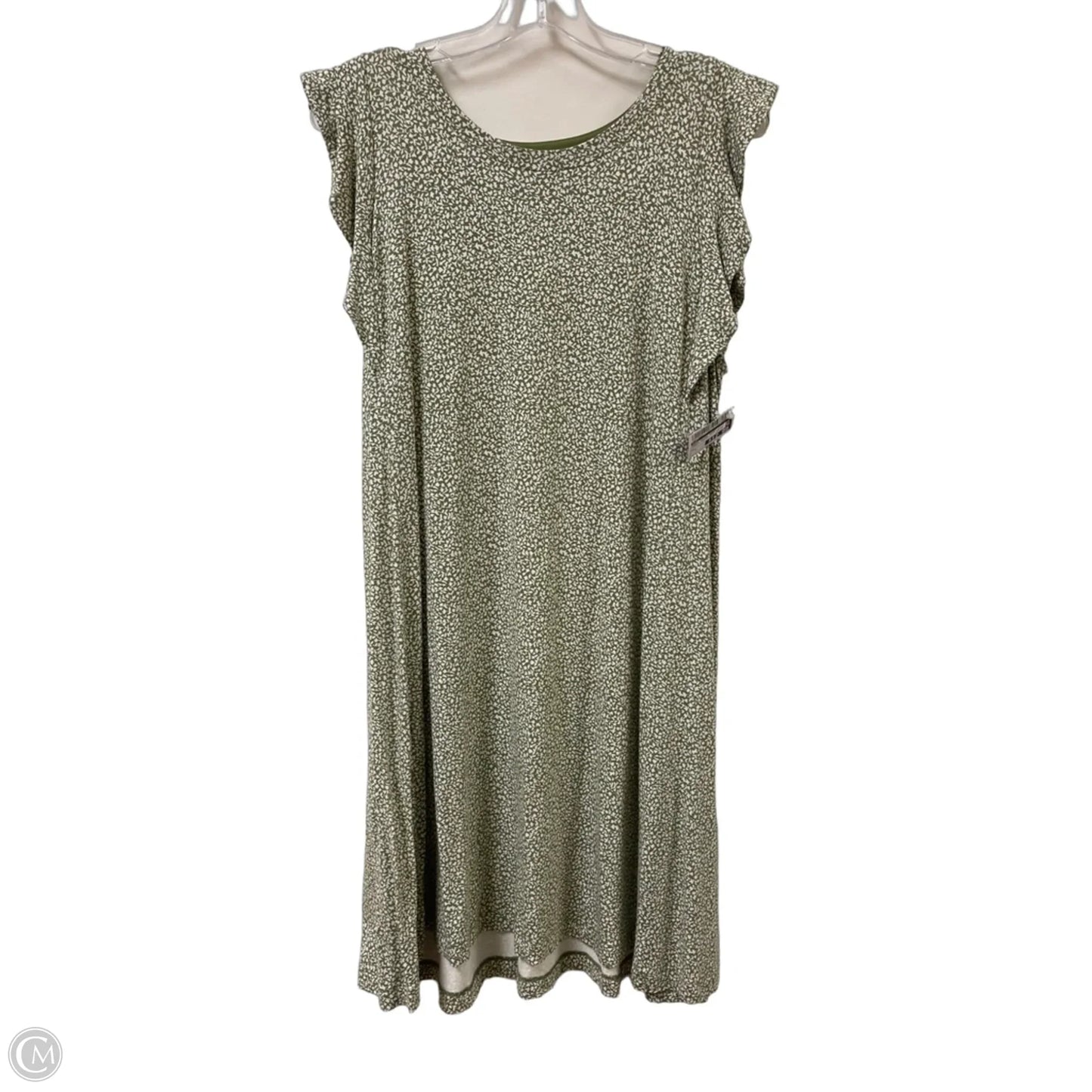 Dress Casual Short By Loft In Green & White, Size: L