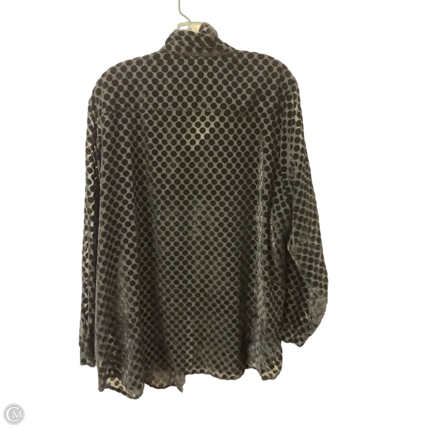 Blouse Long Sleeve By Foxcroft In Black, Size: 3x