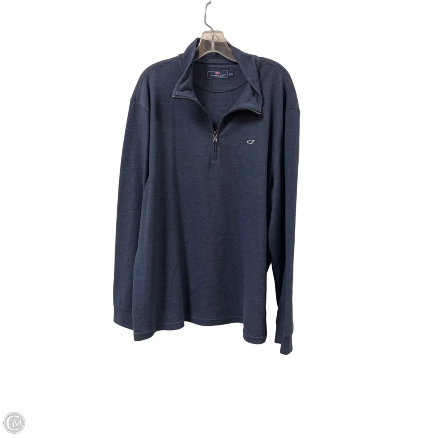 Sweatshirt Collar By Vineyard Vines In Blue, Size: 1x