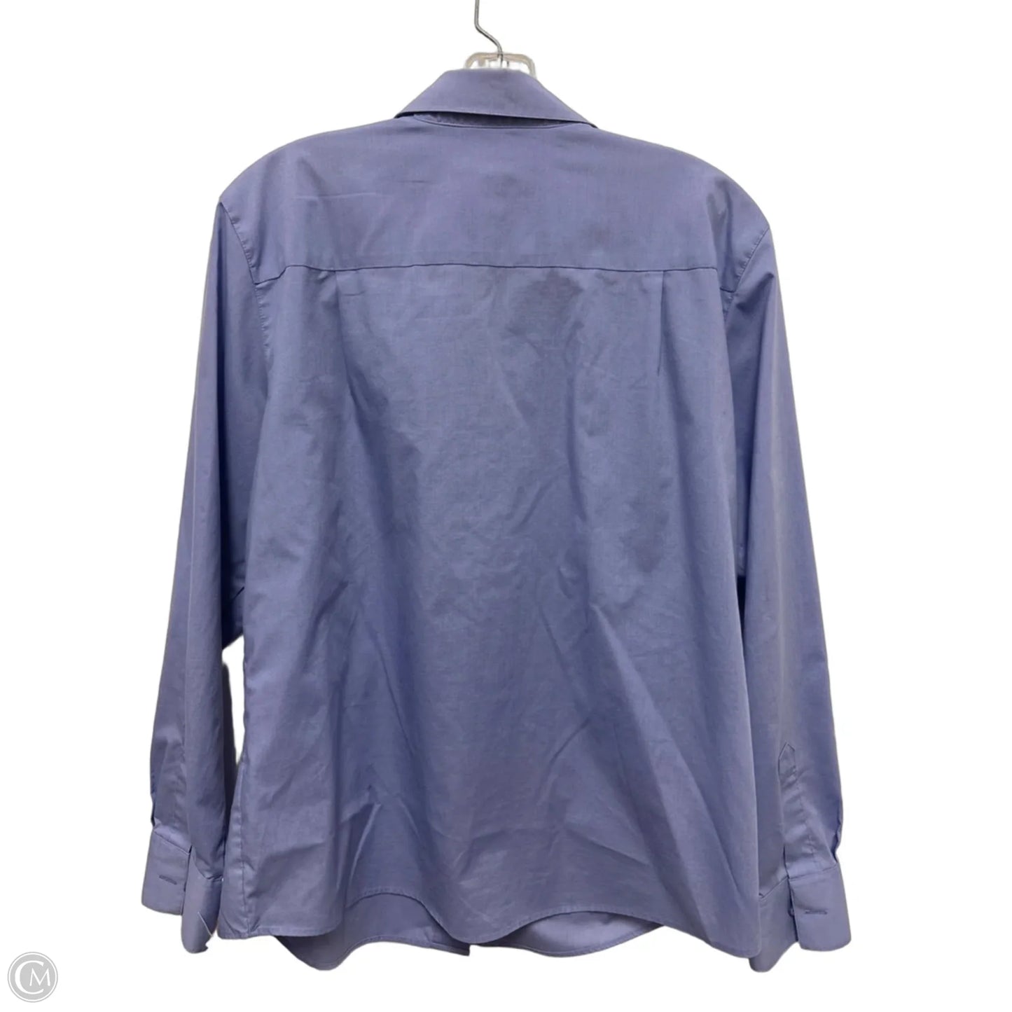 Blouse Long Sleeve By Foxcroft In Purple, Size: L