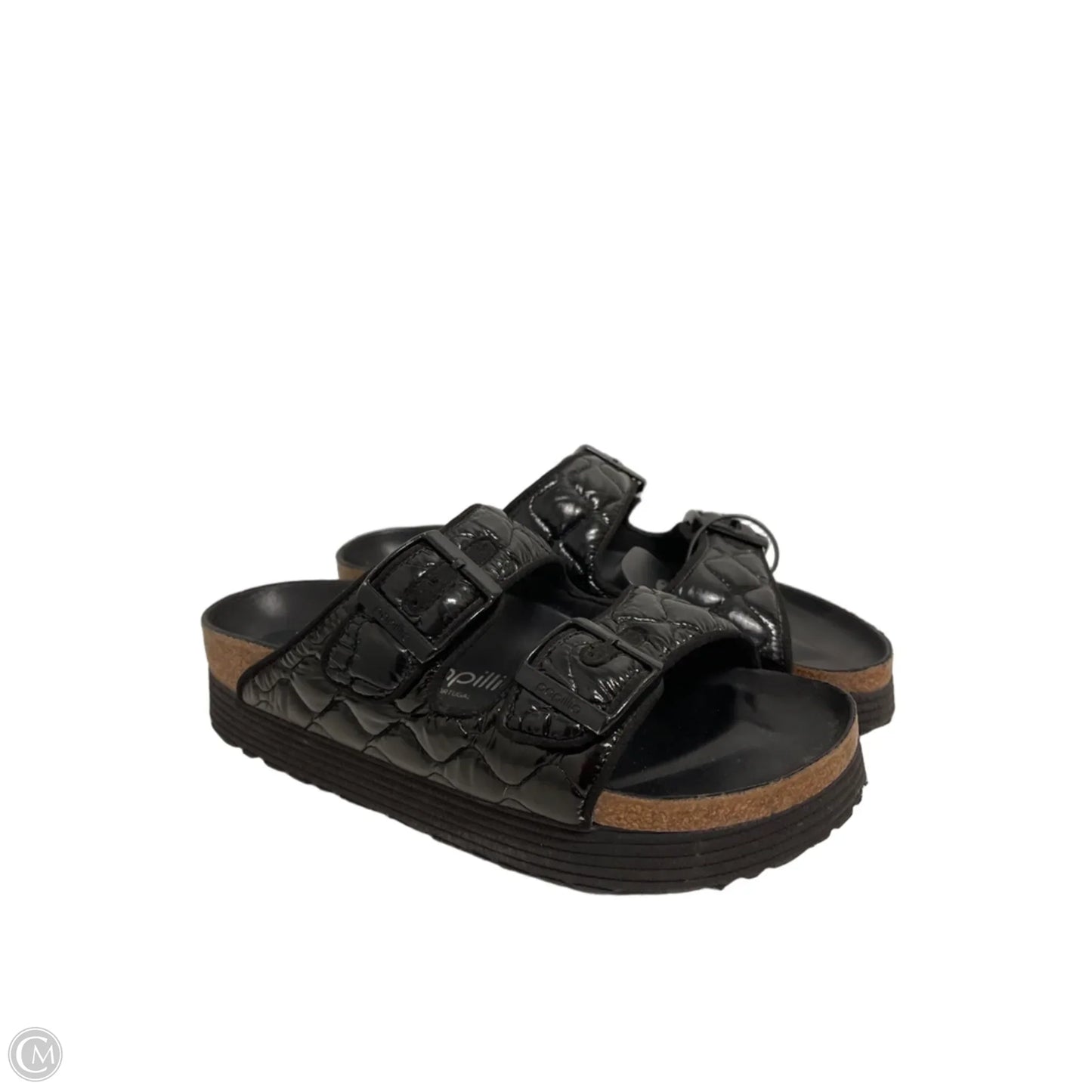 Sandals Heels Platform By Birkenstock In Black, Size: 6.5