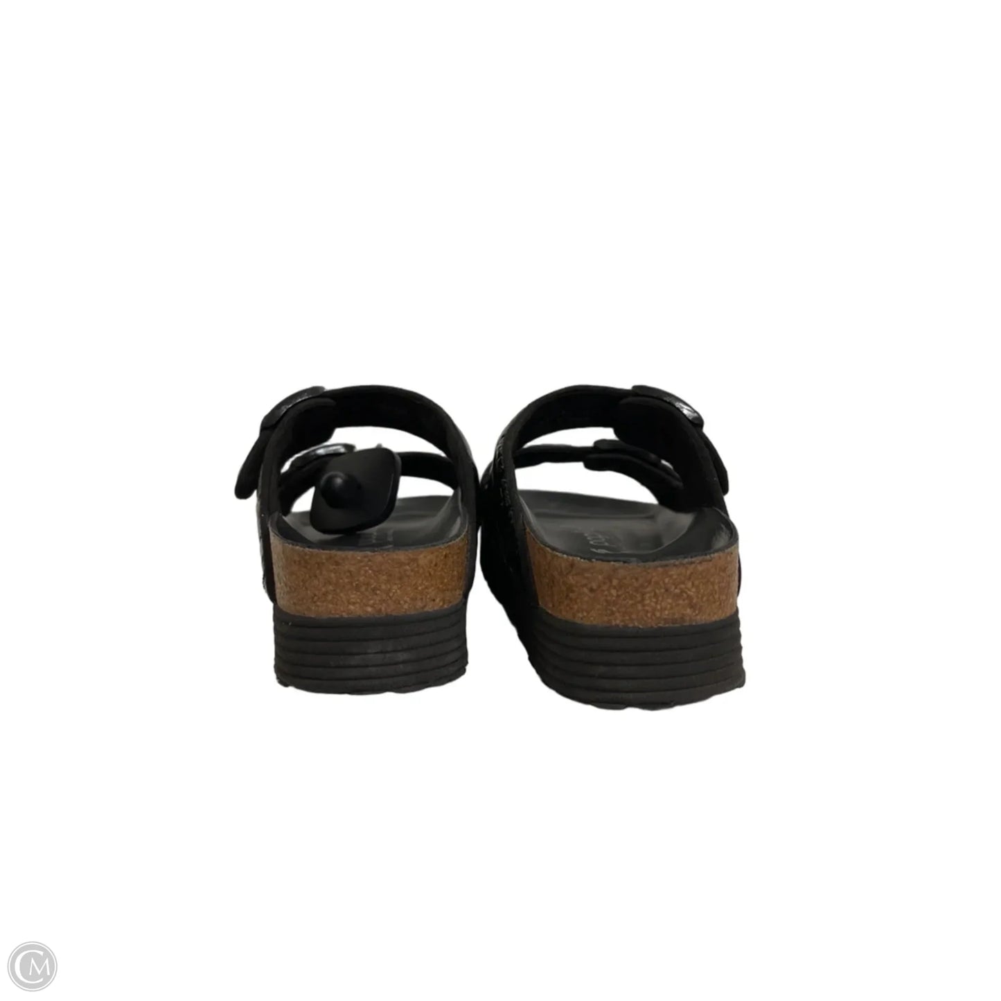 Sandals Heels Platform By Birkenstock In Black, Size: 6.5