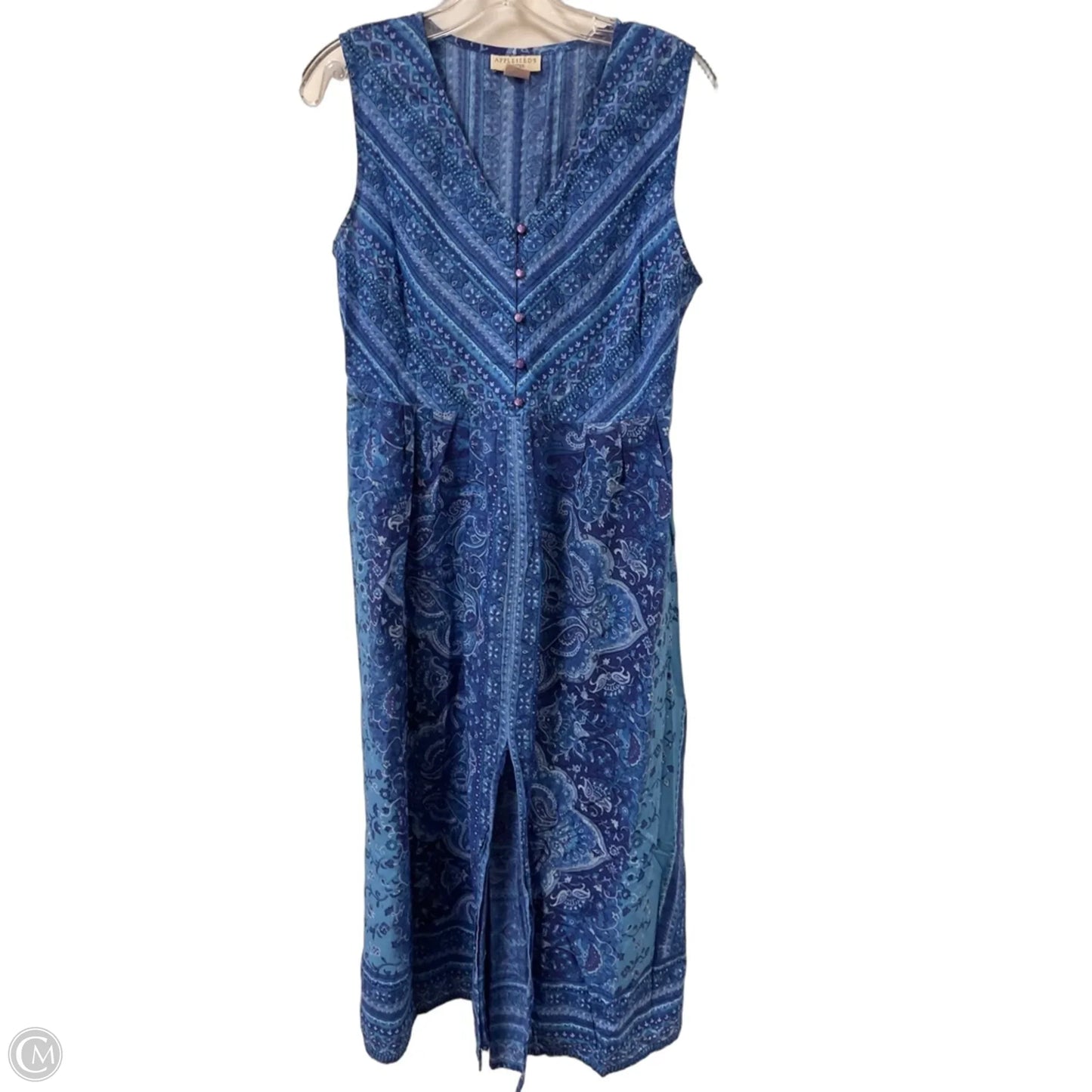 Dress Casual Maxi By Appleseeds In Blue, Size: Mp