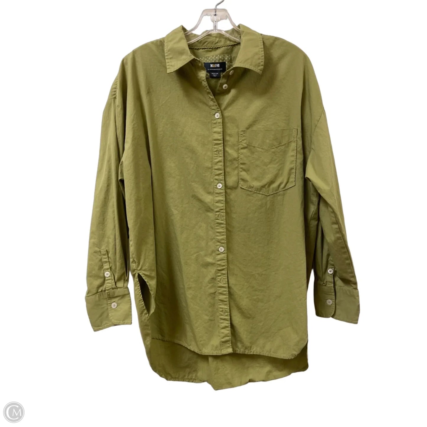 Blouse Long Sleeve By Maeve In Green, Size: M