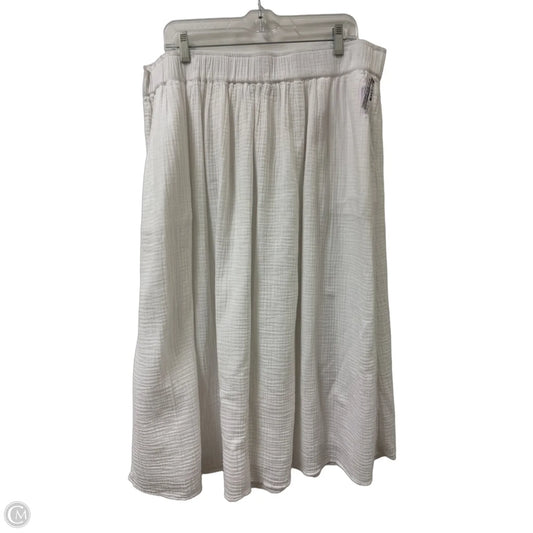 Skirt Midi By Talbots In White, Size: 16
