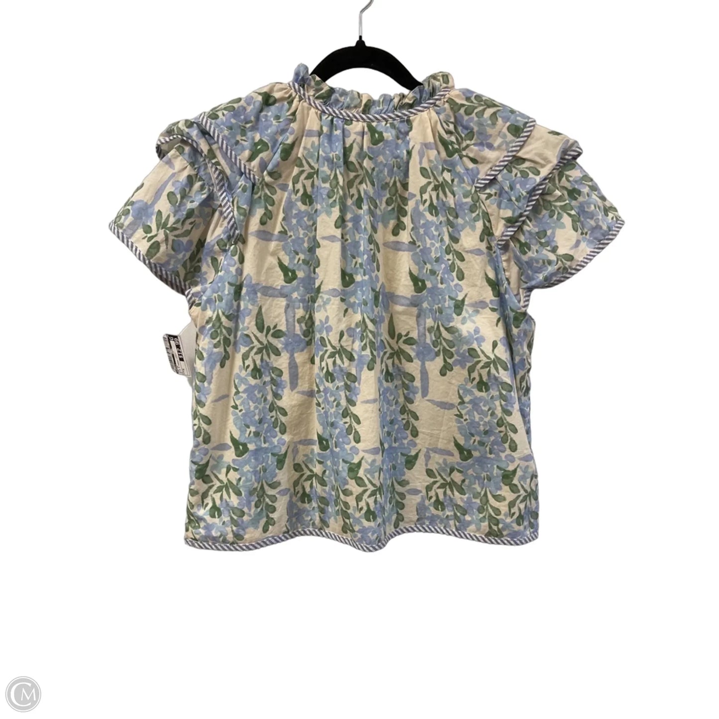 Top Short Sleeve By &merci In Blue & Green, Size: M