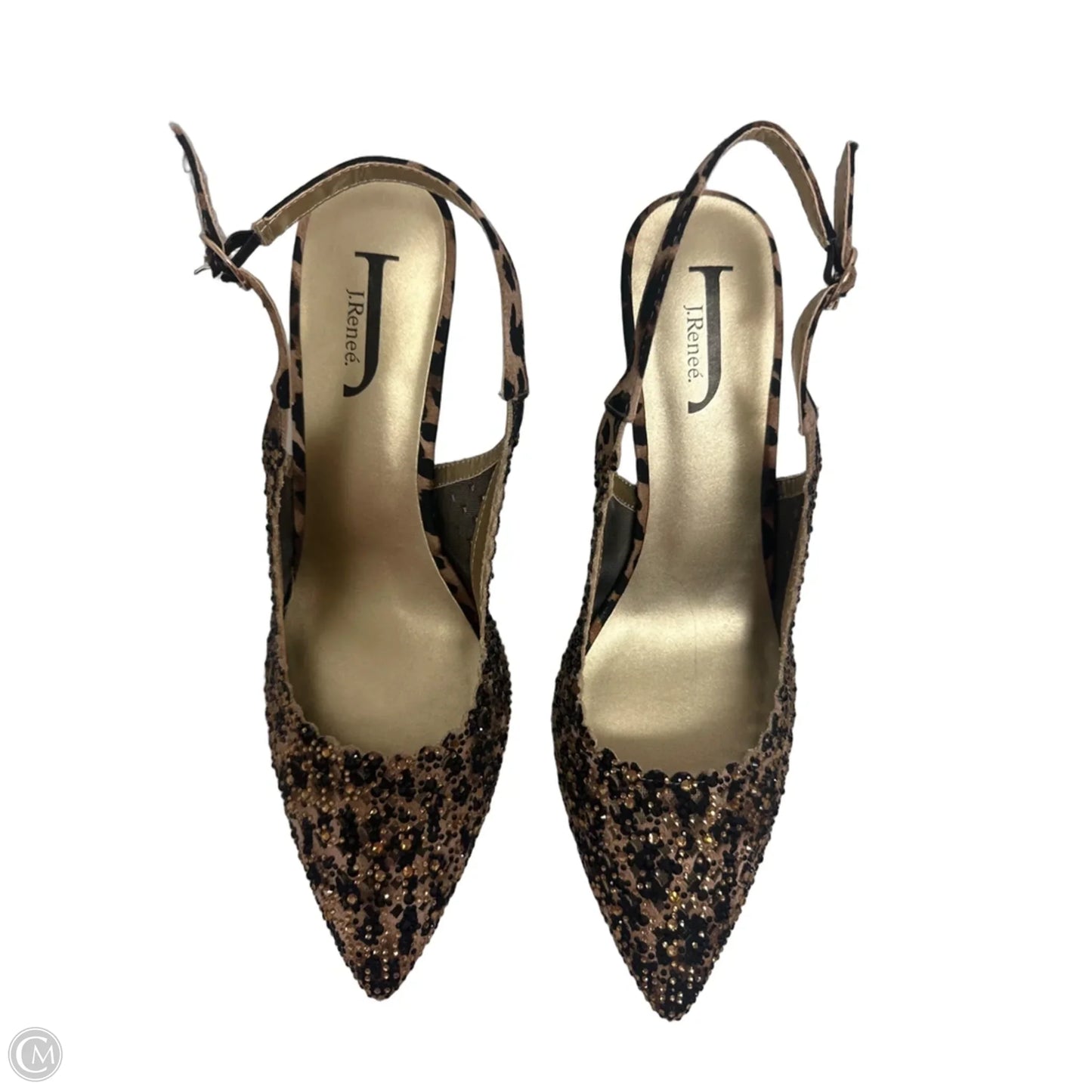 Sandals Heels Kitten By J Renee In Animal Print, Size: 10