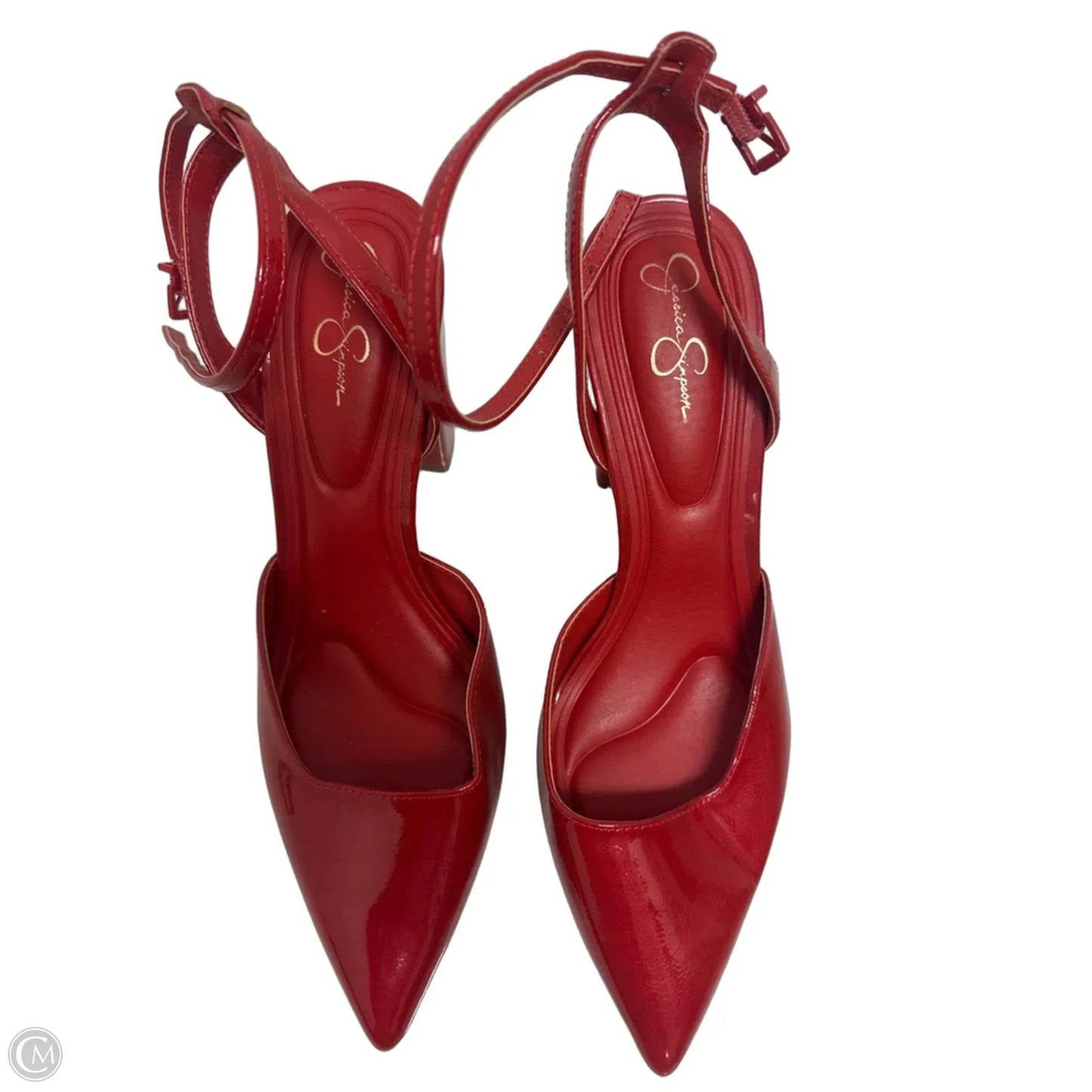 Sandals Heels Block By Jessica Simpson In Red, Size: 10