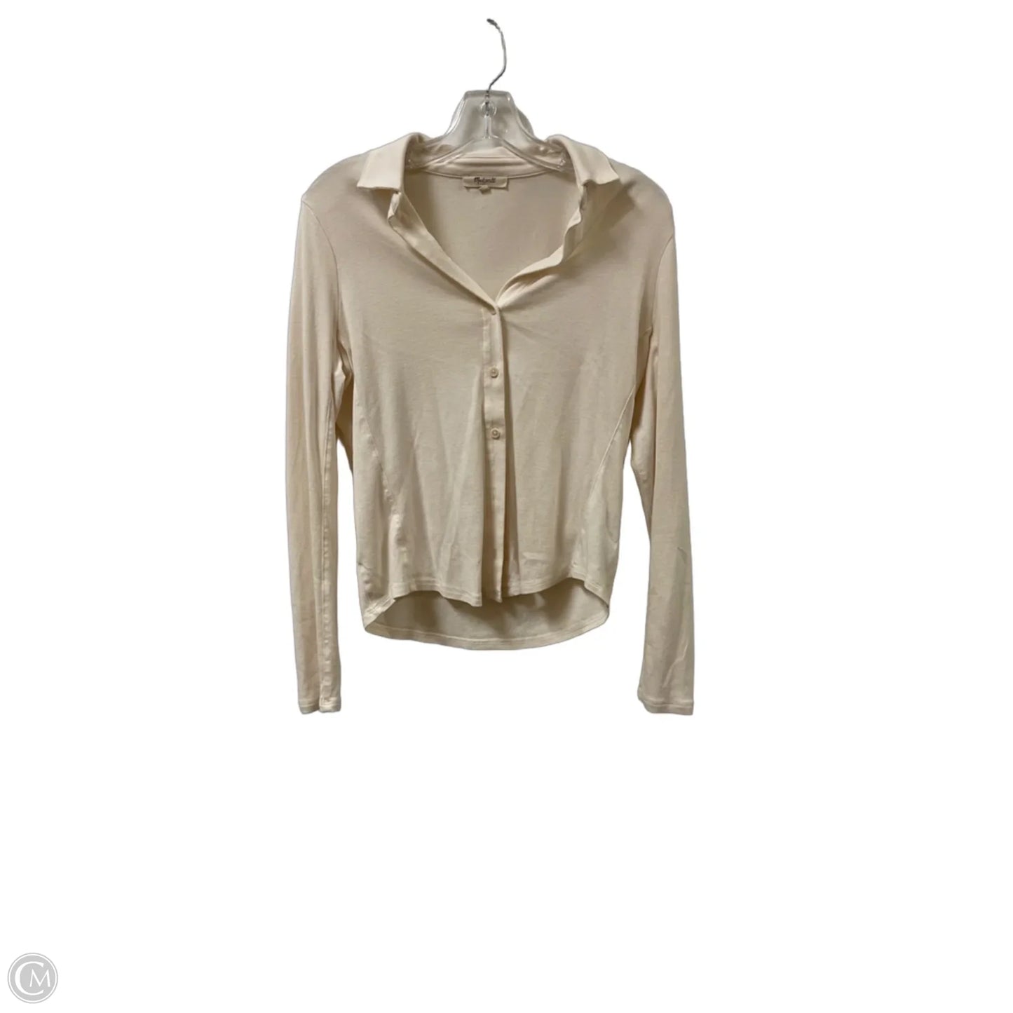Blouse Long Sleeve By Madewell In Cream, Size: L