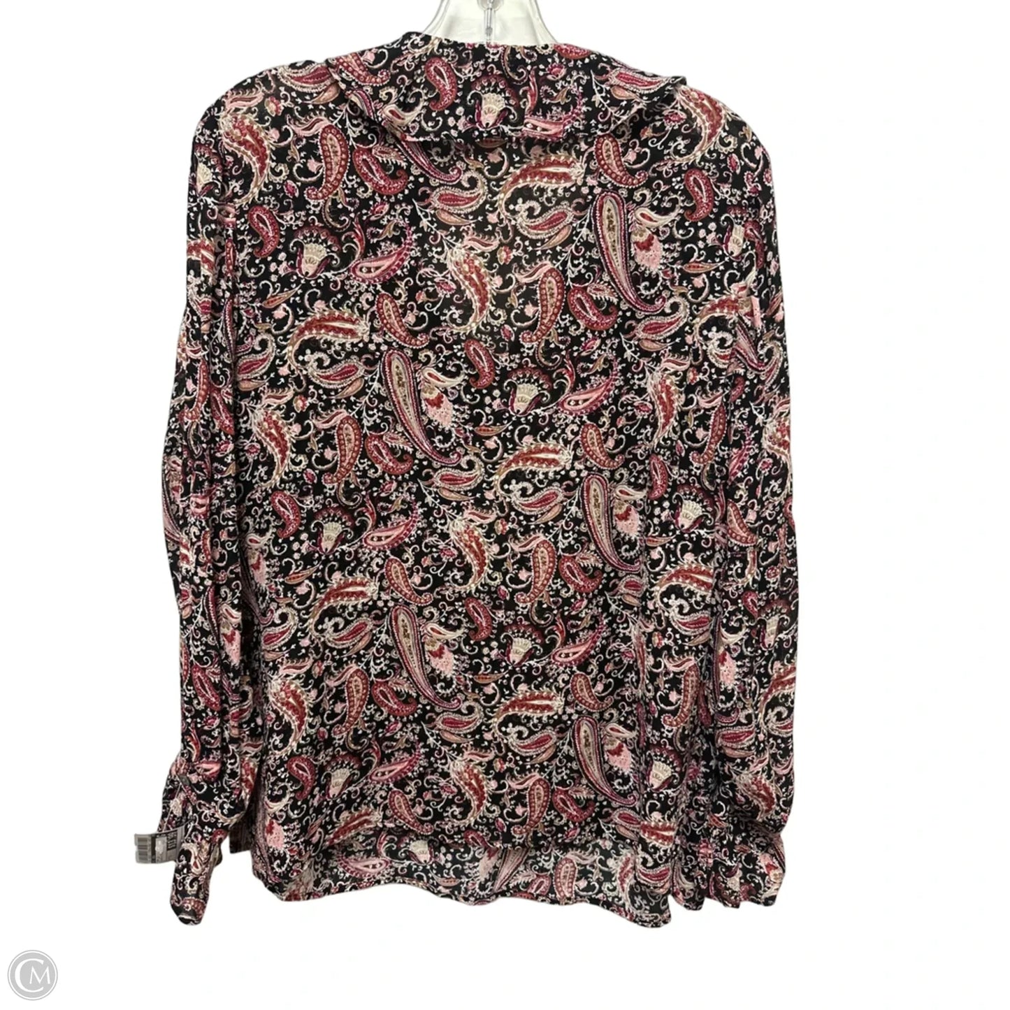 Top Long Sleeve By J. Jill In Black & Pink, Size: S
