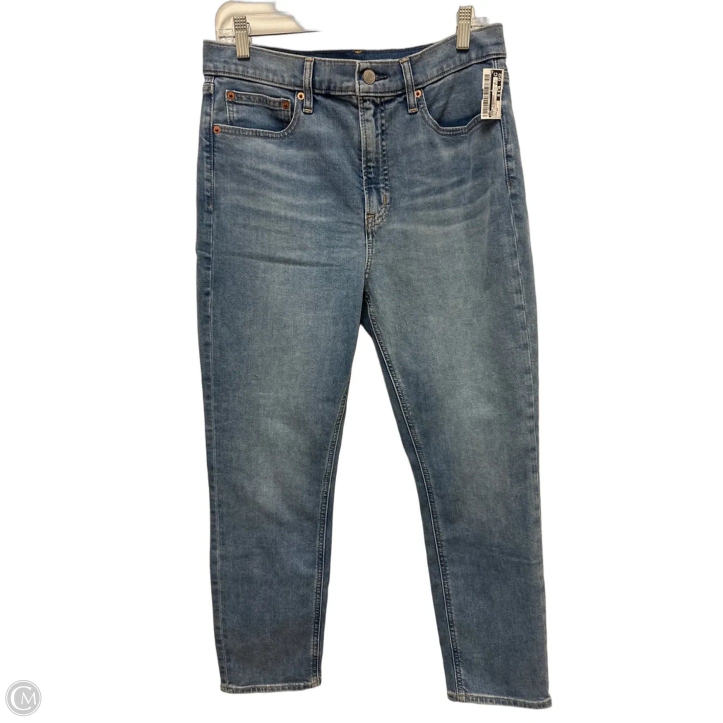 Jeans Straight By Gap In Blue Denim, Size: 12