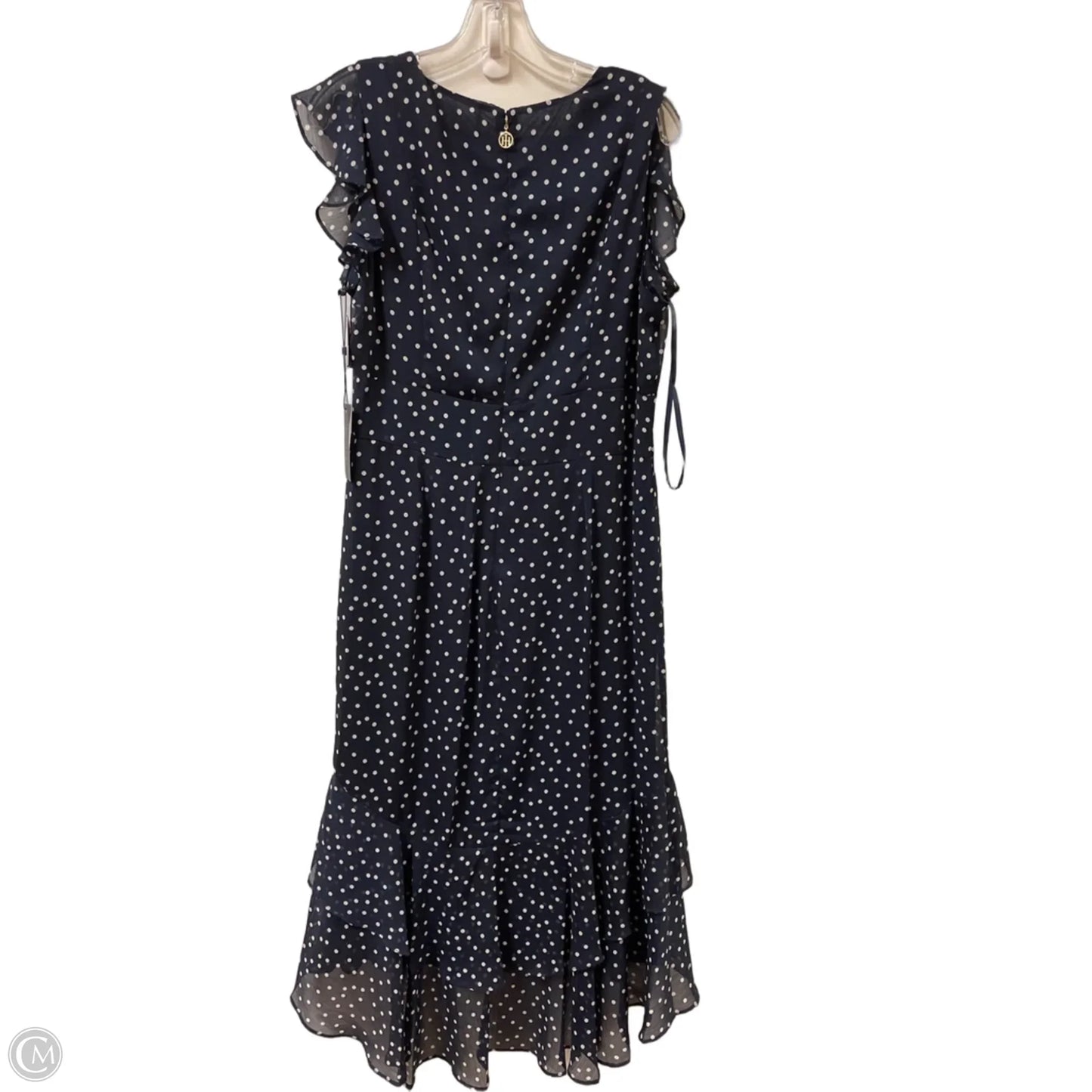 Dress Casual Maxi By Tommy Hilfiger In Polkadot Pattern, Size: L