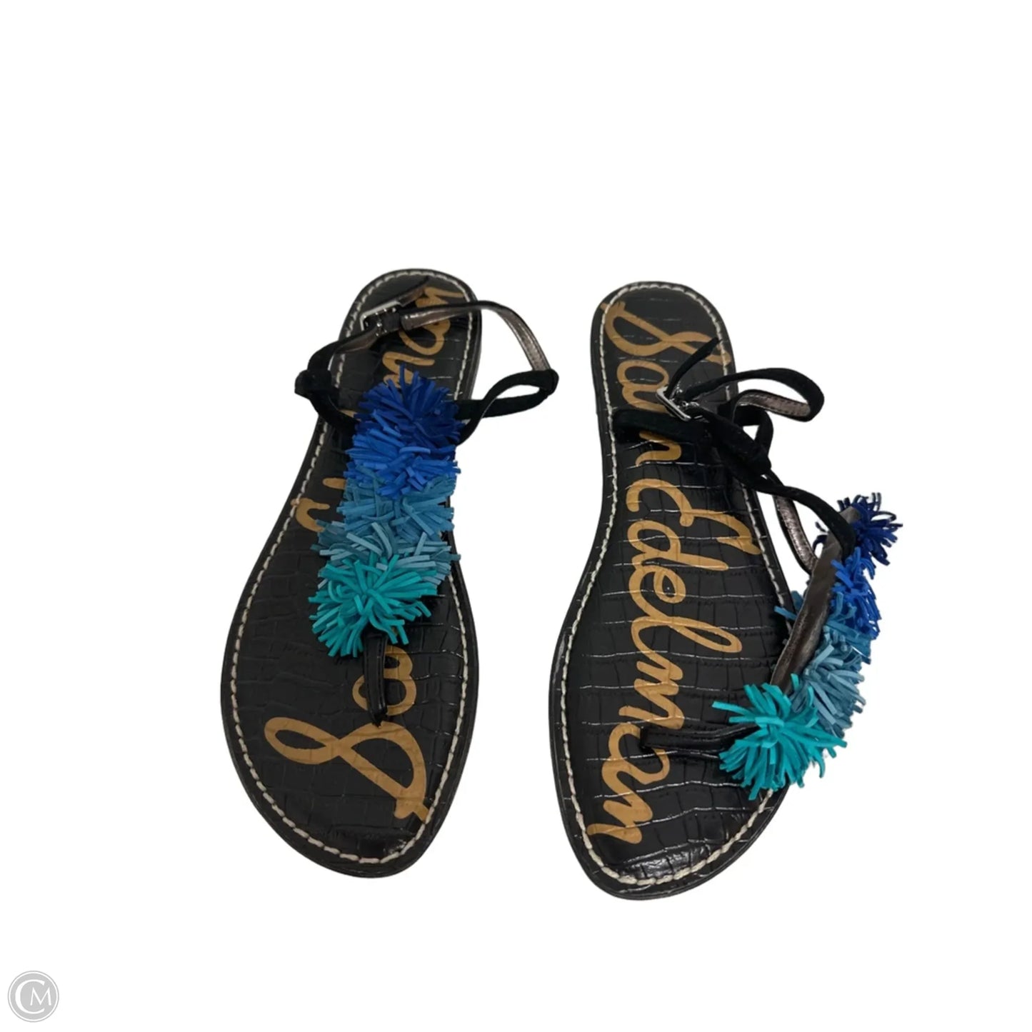 Sandals Flats By Sam Edelman In Black & Blue, Size: 9.5