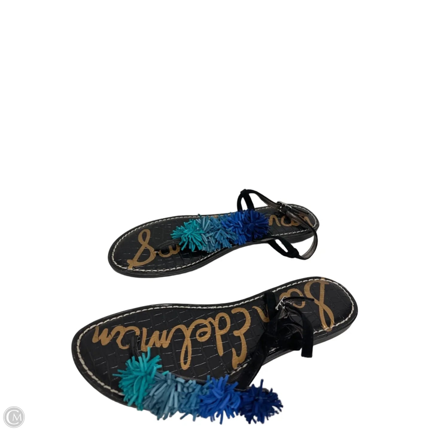 Sandals Flats By Sam Edelman In Black & Blue, Size: 9.5