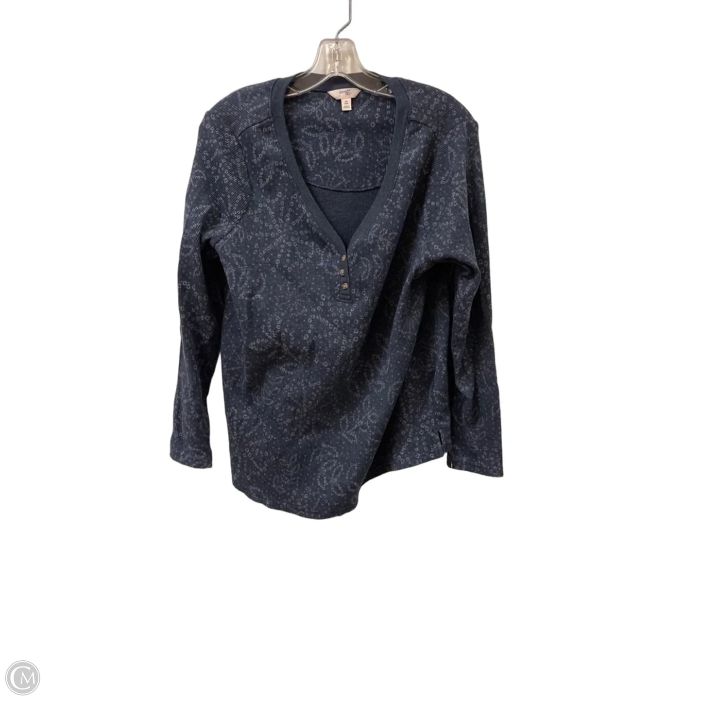 Top Long Sleeve By Terra & Sky In Navy, Size: Xl