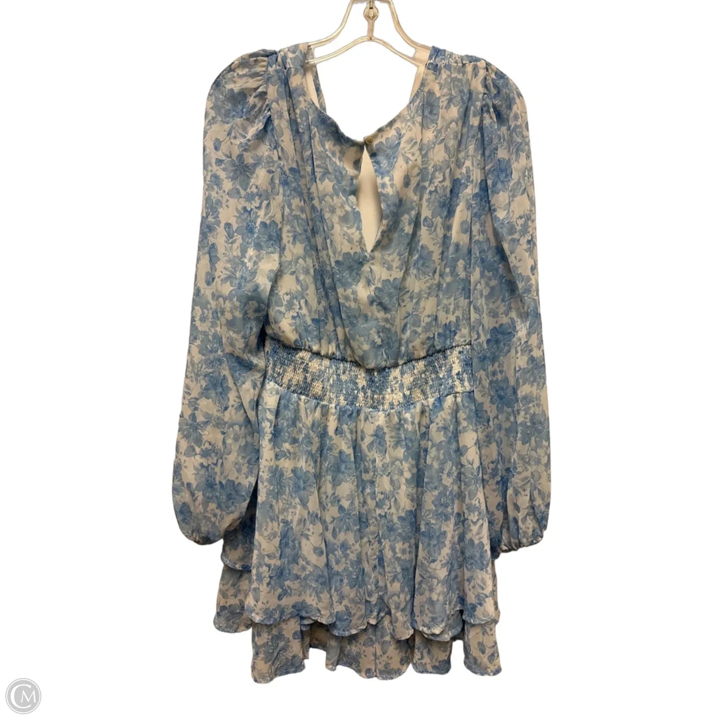 Dress Casual Short By Arula In Blue & White, Size: 2x