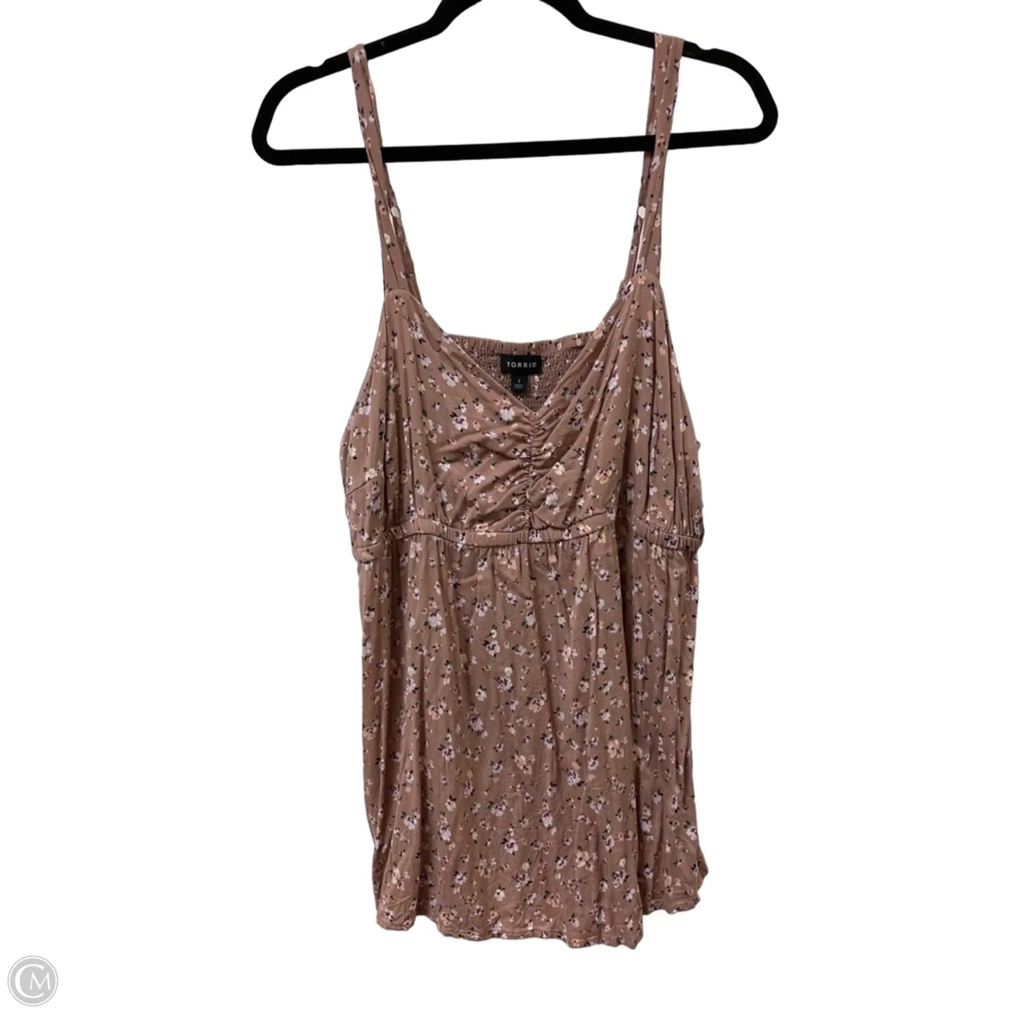 Top Sleeveless By Torrid In Brown & Purple, Size: 1x