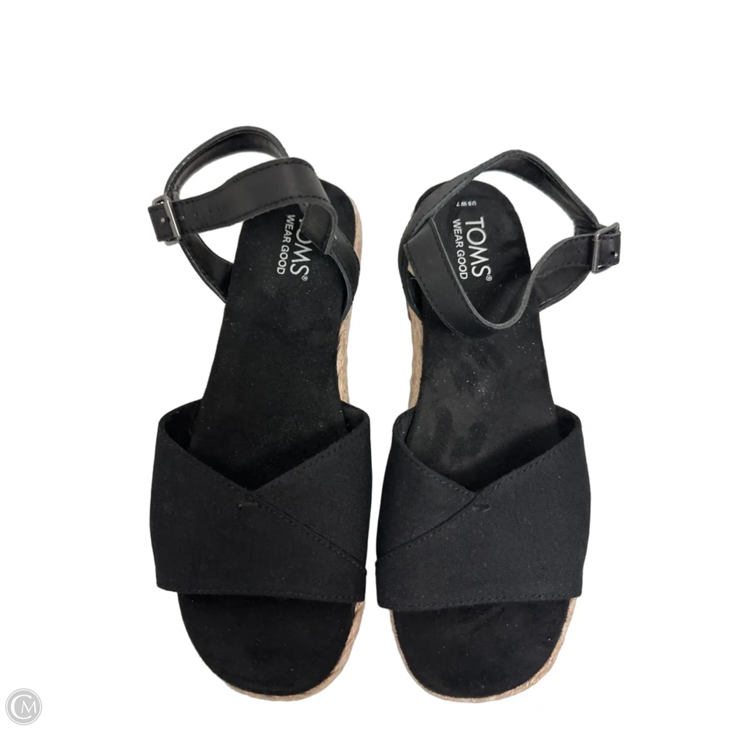 Sandals Flats By Toms In Black, Size: 7
