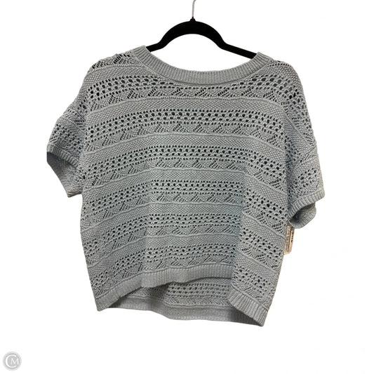 Sweater Short Sleeve By Loft In Blue, Size: S