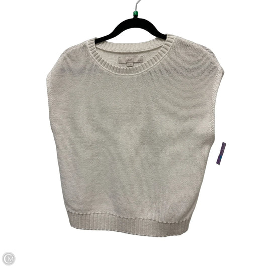 Sweater Short Sleeve By Loft In White, Size: Sp