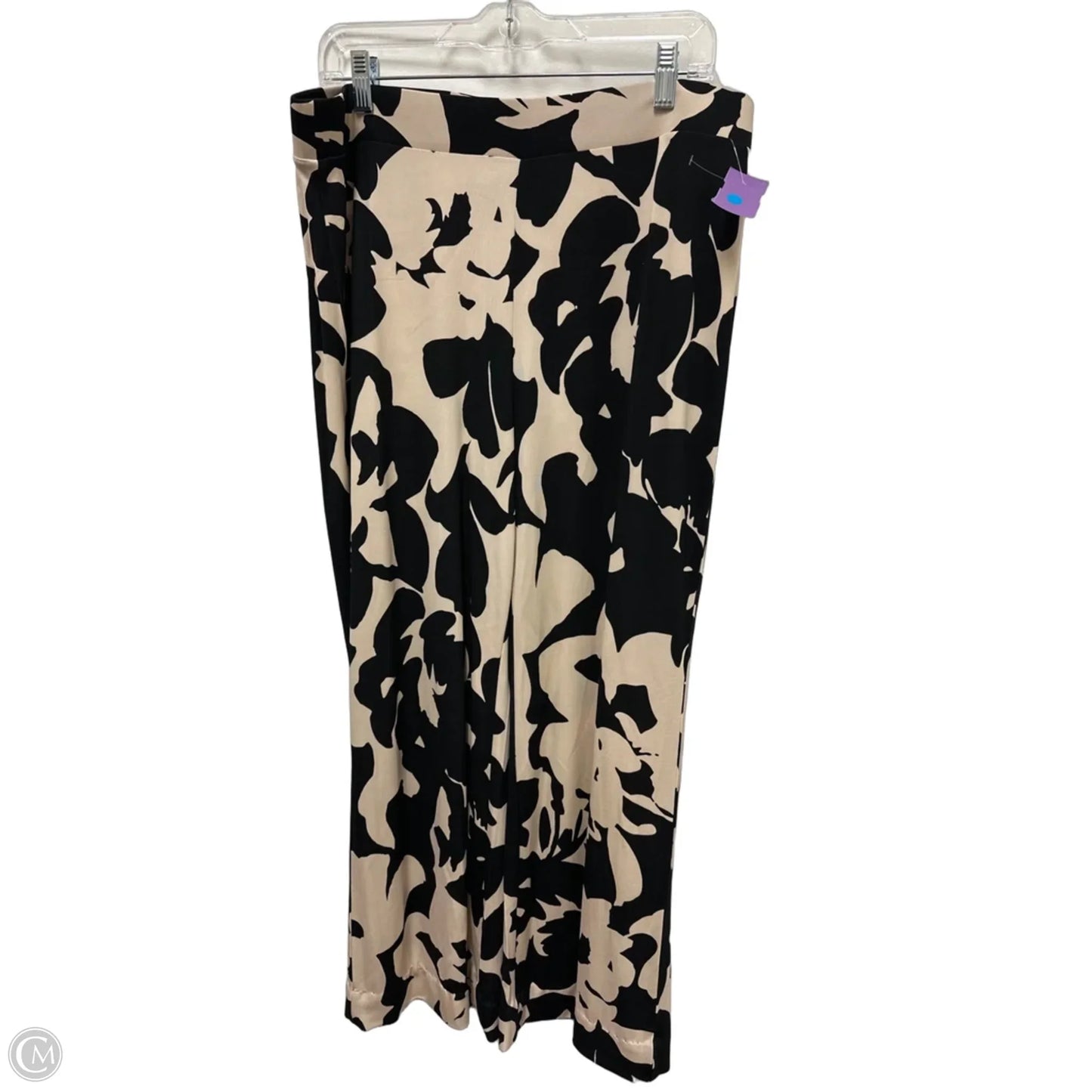 Pants Wide Leg By Chicos In Black & Cream, Size: 14