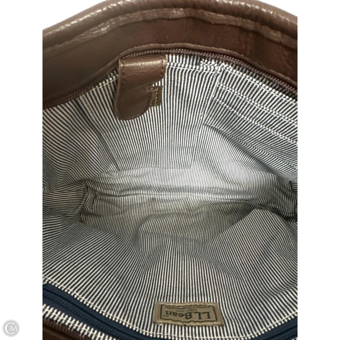 Handbag Leather By L.l. Bean, Size: Medium