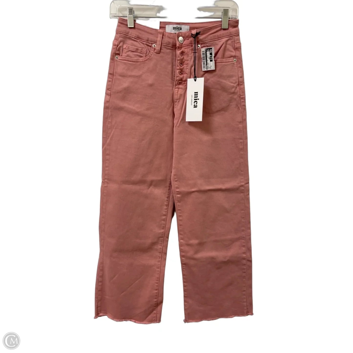 Jeans Wide Leg By Micas In Pink Denim, Size: 0
