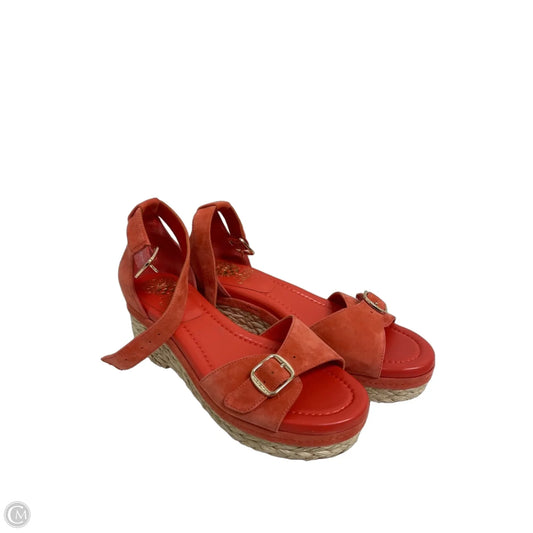 Sandals Heels Block By Vince Camuto In Orange, Size: 8