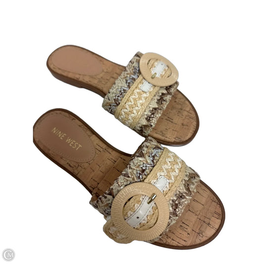Sandals Flats By Nine West In Cream, Size: 6