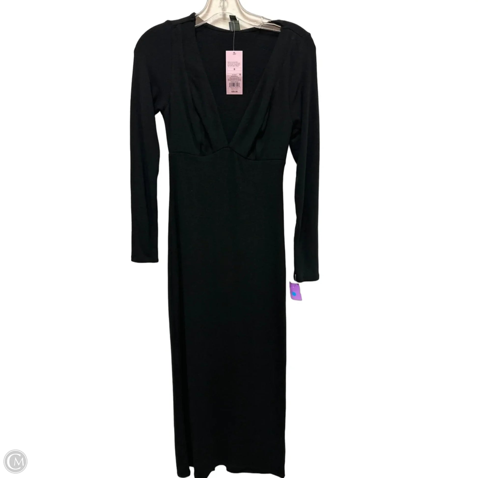 wild fable black dress Floral Strappy V-neck Billie & Lulu's Midi bodycon dress from Wild Fable in a solid hue with cap sleeves and a backless silhouette Women's Keyhole Poplin Midi Dress