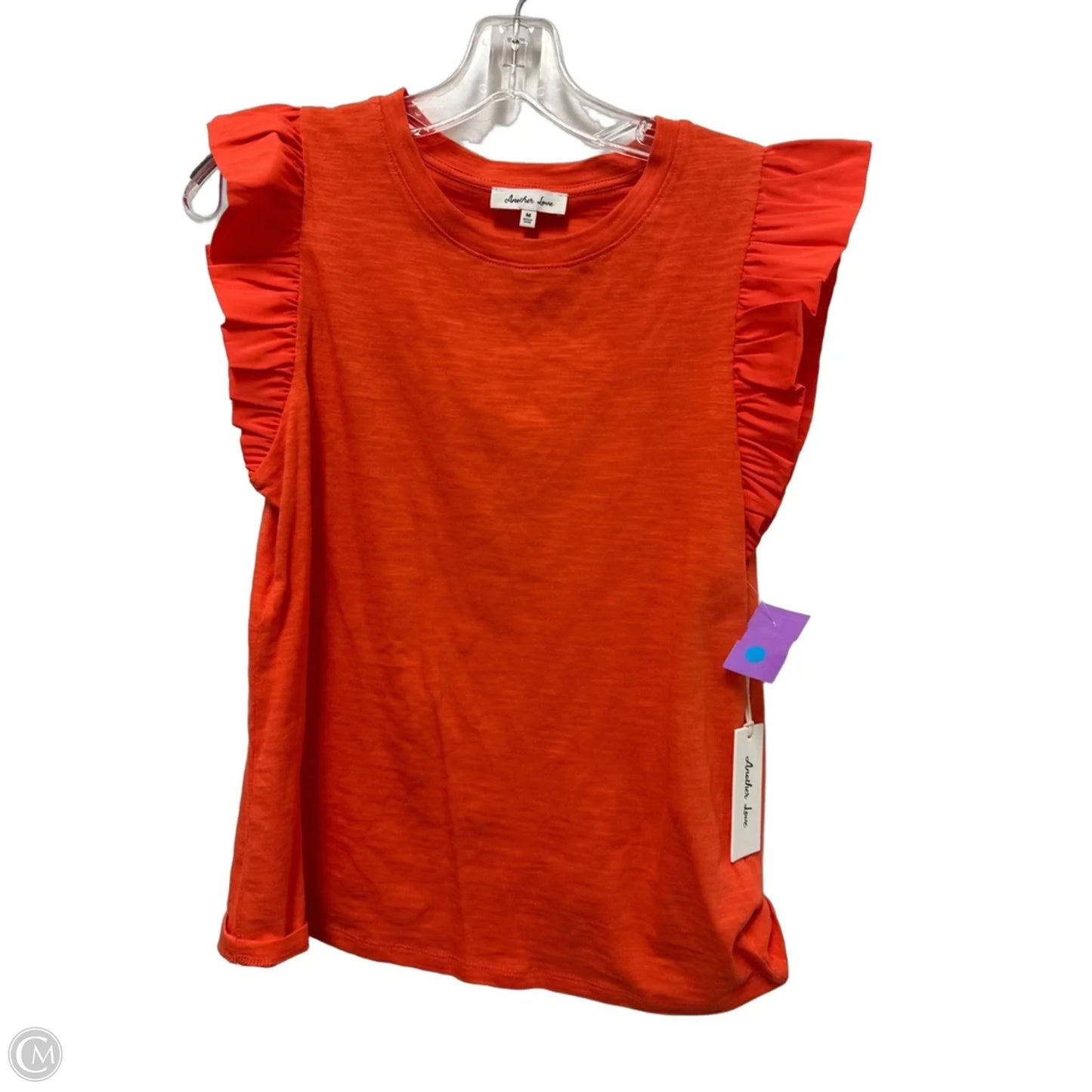 Top Short Sleeve By Another Love In Orange, Size: M