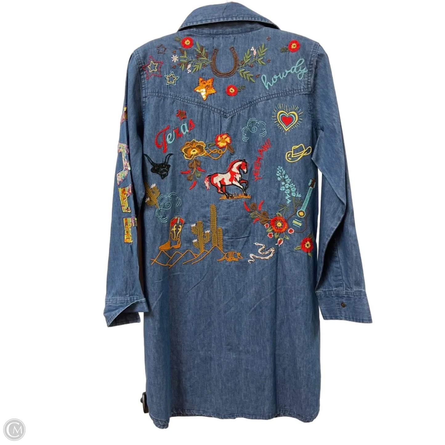 Dress Casual Short By Clothes Mentor In Blue Denim, Size: S