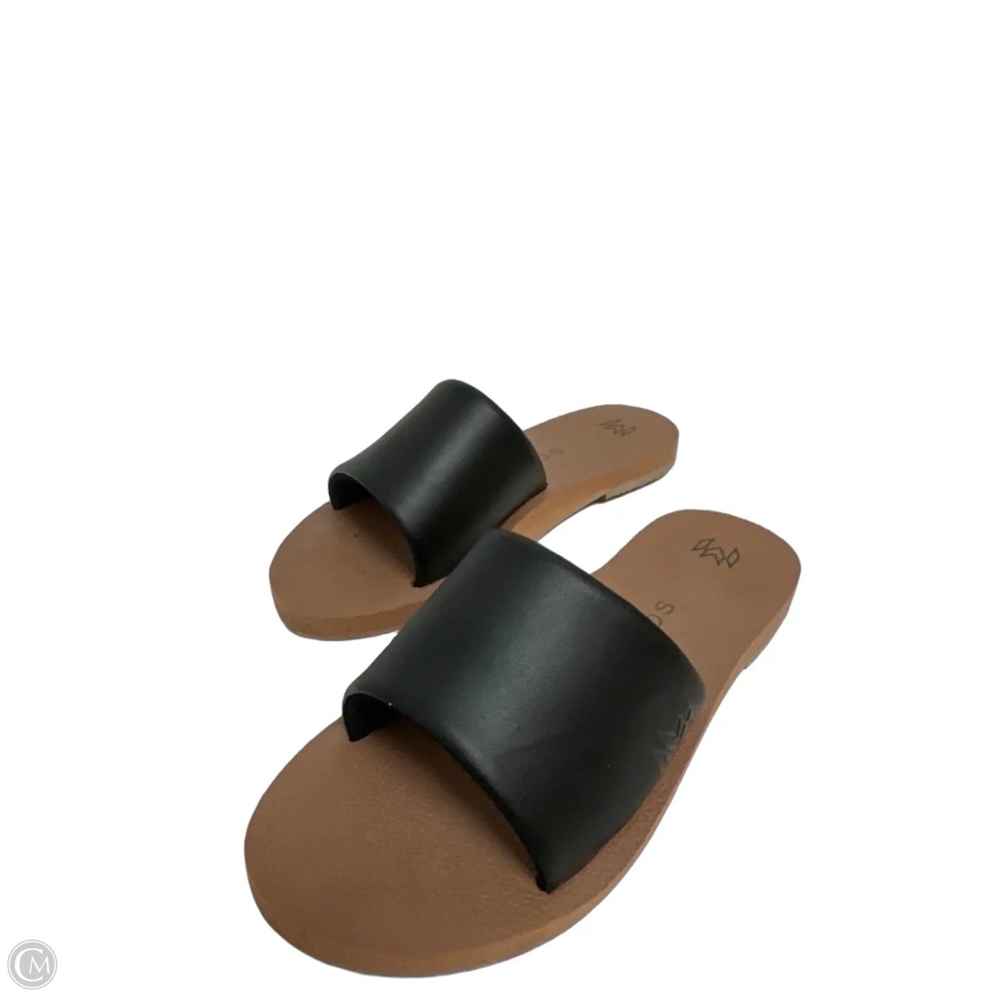 Sandals Flats By Clothes Mentor In Black, Size: 7