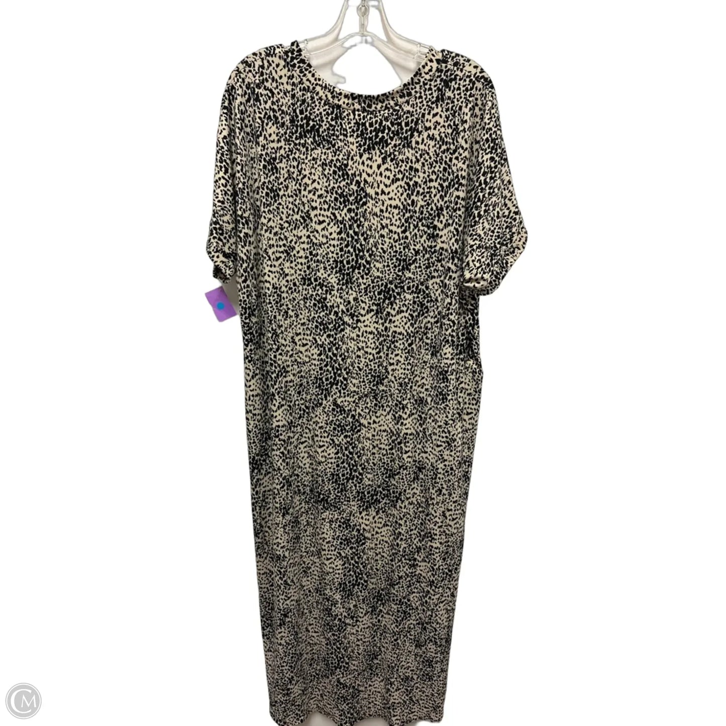 Dress Casual Maxi By Bombom In Black & Cream, Size: L