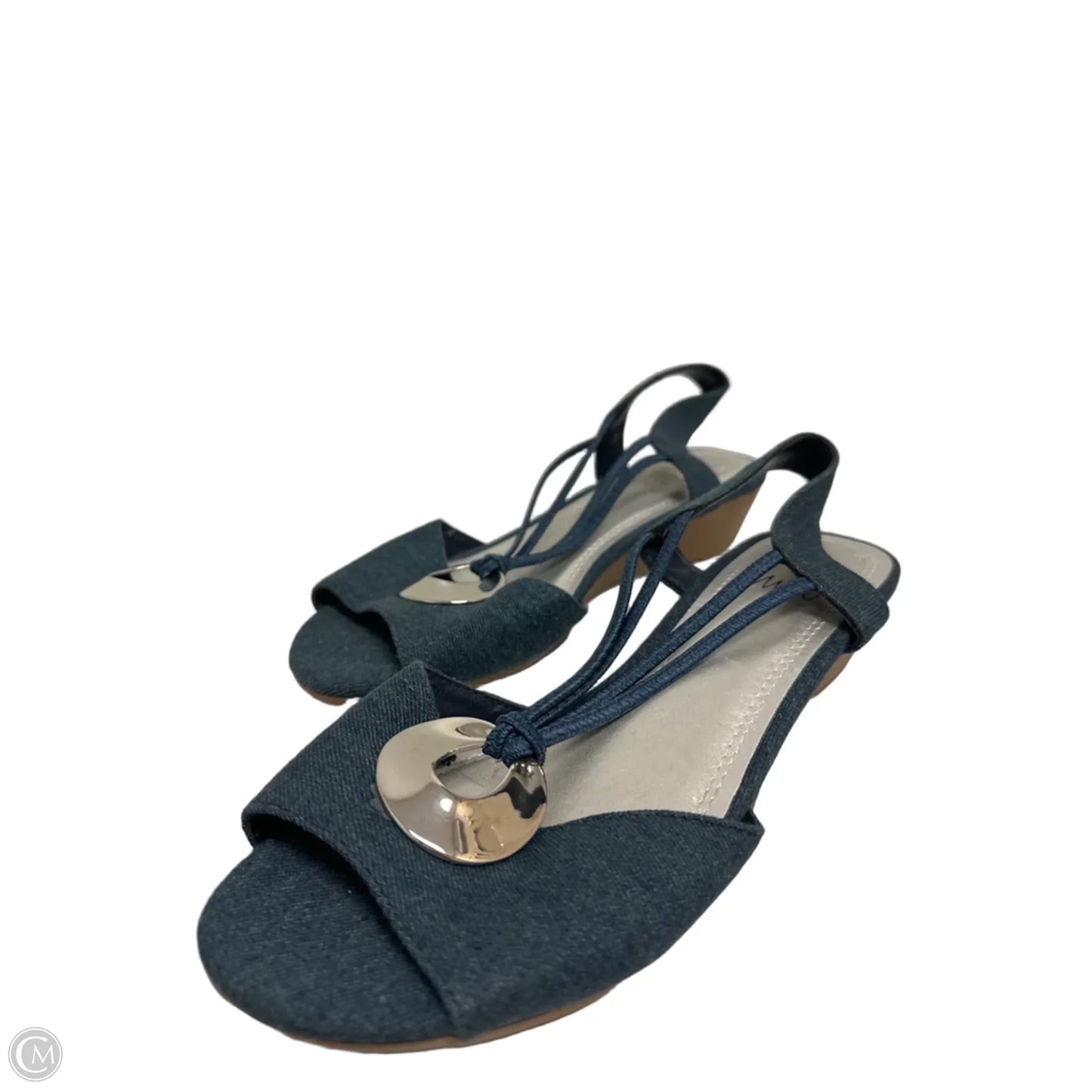Sandals Heels Wedge By Impo In Blue, Size: 7.5