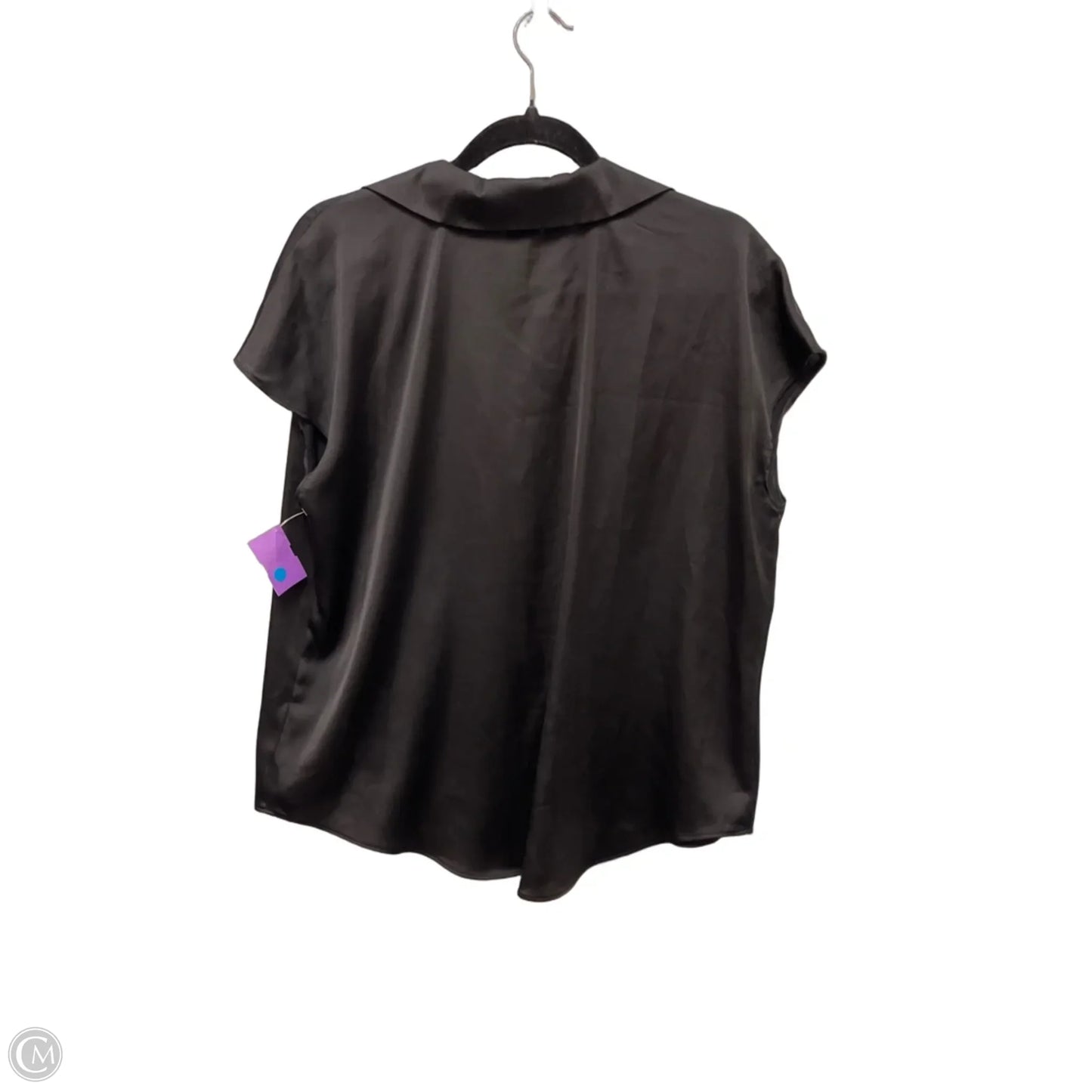 Blouse Short Sleeve By Worthington In Black, Size: M