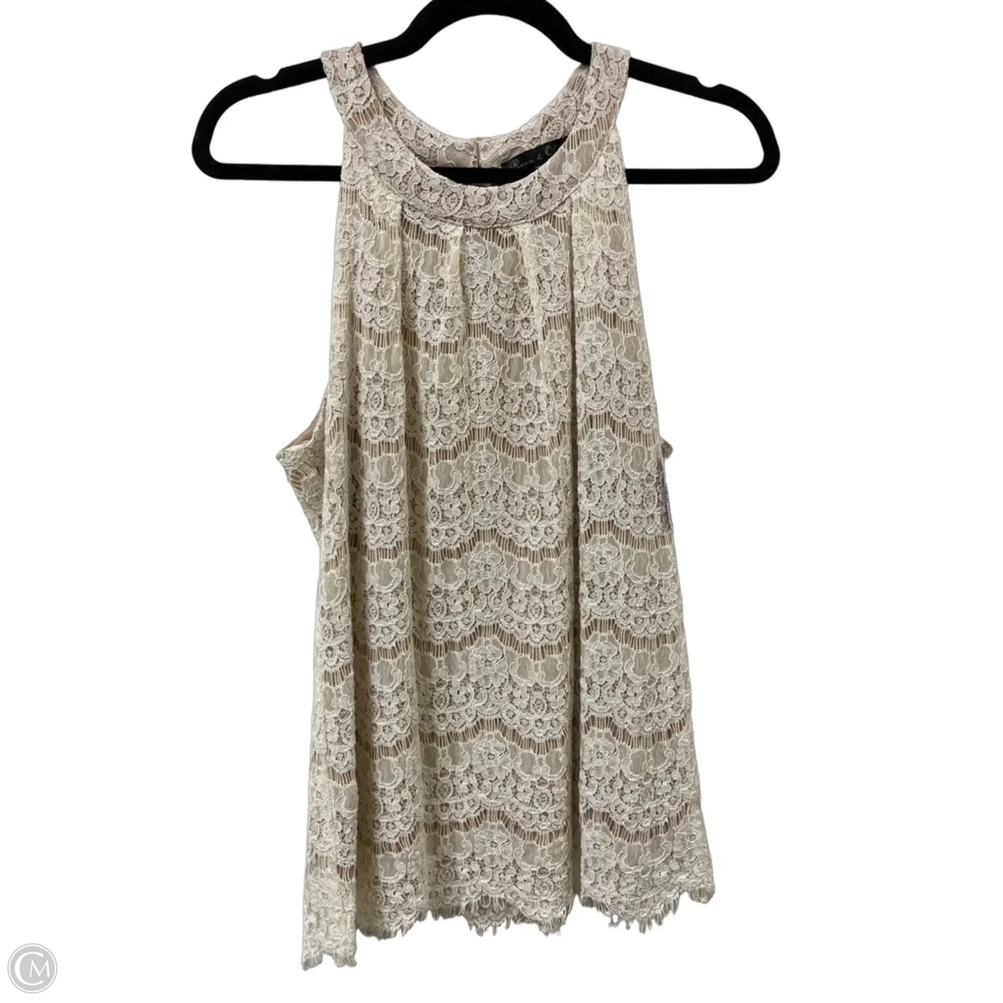 Top Sleeveless By Rose And Olive In Cream, Size: L