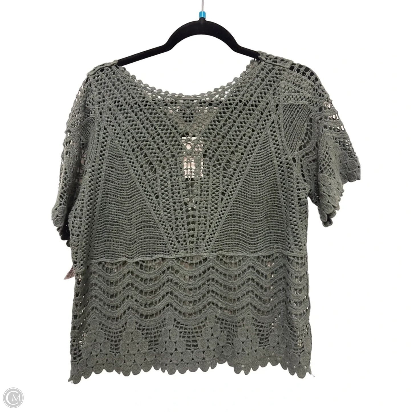 Top Short Sleeve By Daytrip In Green, Size: L