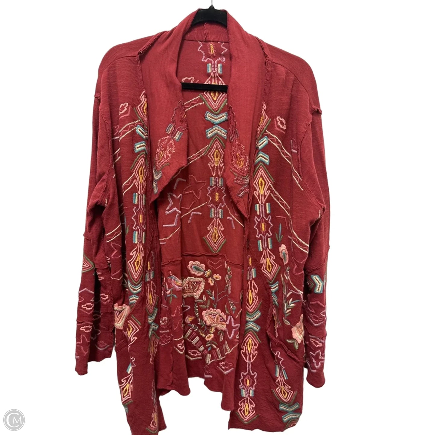 Sweater Cardigan By Coldwater Creek In Red, Size: L