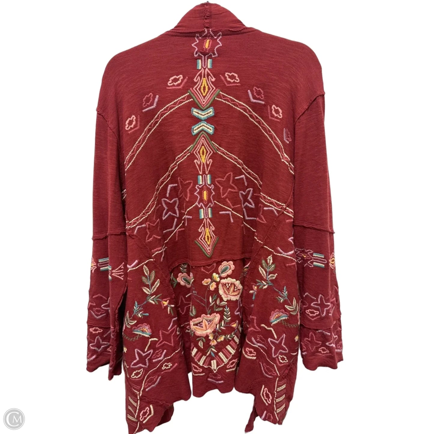 Sweater Cardigan By Coldwater Creek In Red, Size: L
