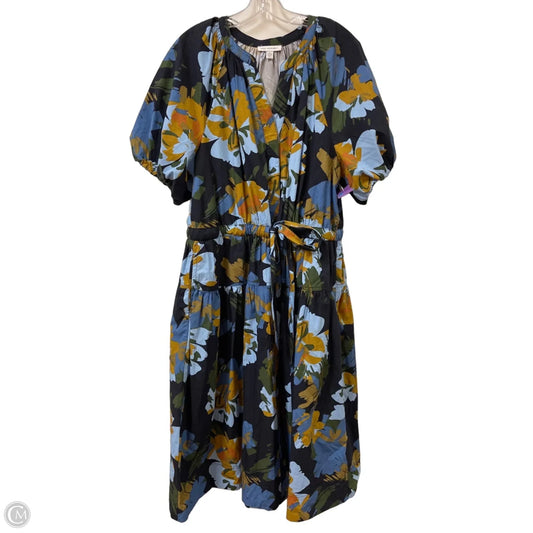 Dress Casual Maxi By Free Assembly In Blue & Green, Size: Xl