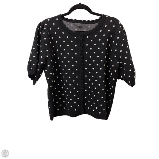 Sweater Short Sleeve By Adrianna Papell In Black & White, Size: Xl