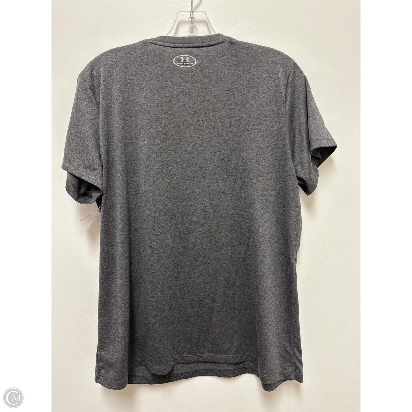 Athletic Top Short Sleeve By Under Armour In Grey, Size: Xl