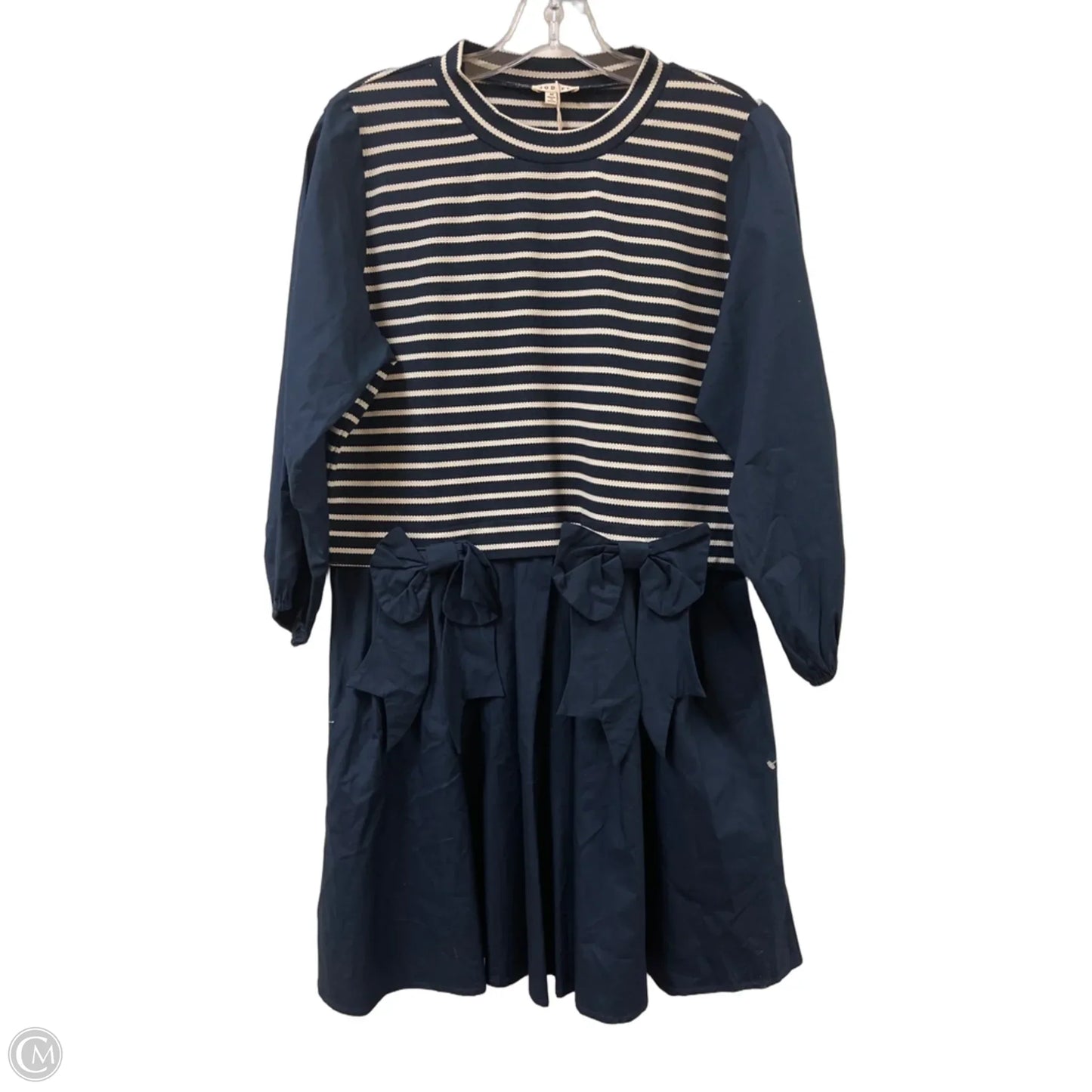 Dress Casual Midi By Jodifl In Blue & White, Size: M
